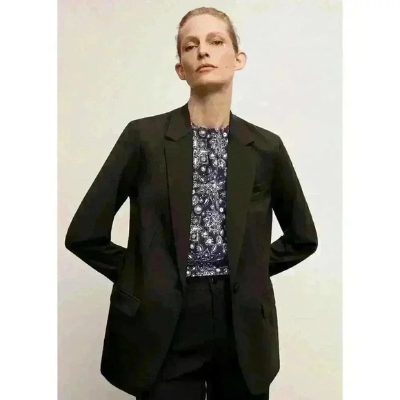 M.M.‎ Lafleur The Yiyan Blazer - Wool Twill Size Black jacket $495 NWT - Picture 1 of 6